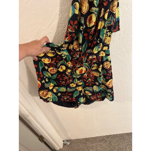 Free People Coral Tides Fruit Patterned Halter Romper Playsuit - Picture 9 of 11